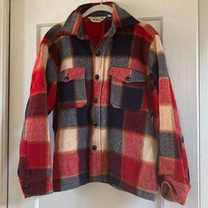 Vintage Wool Woolrich Plaid Barn Coat